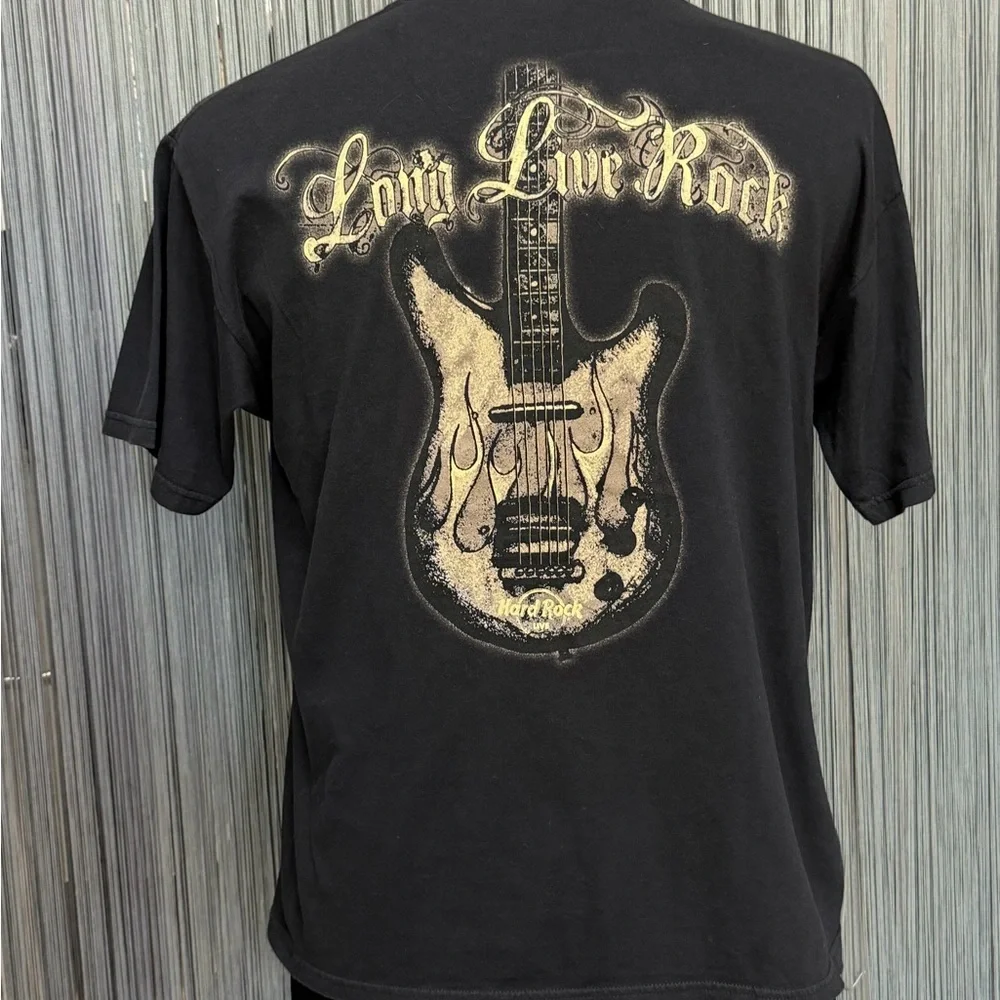 Hard Rock Cafe Black Tee with Gold Design - Picture 3 of 6